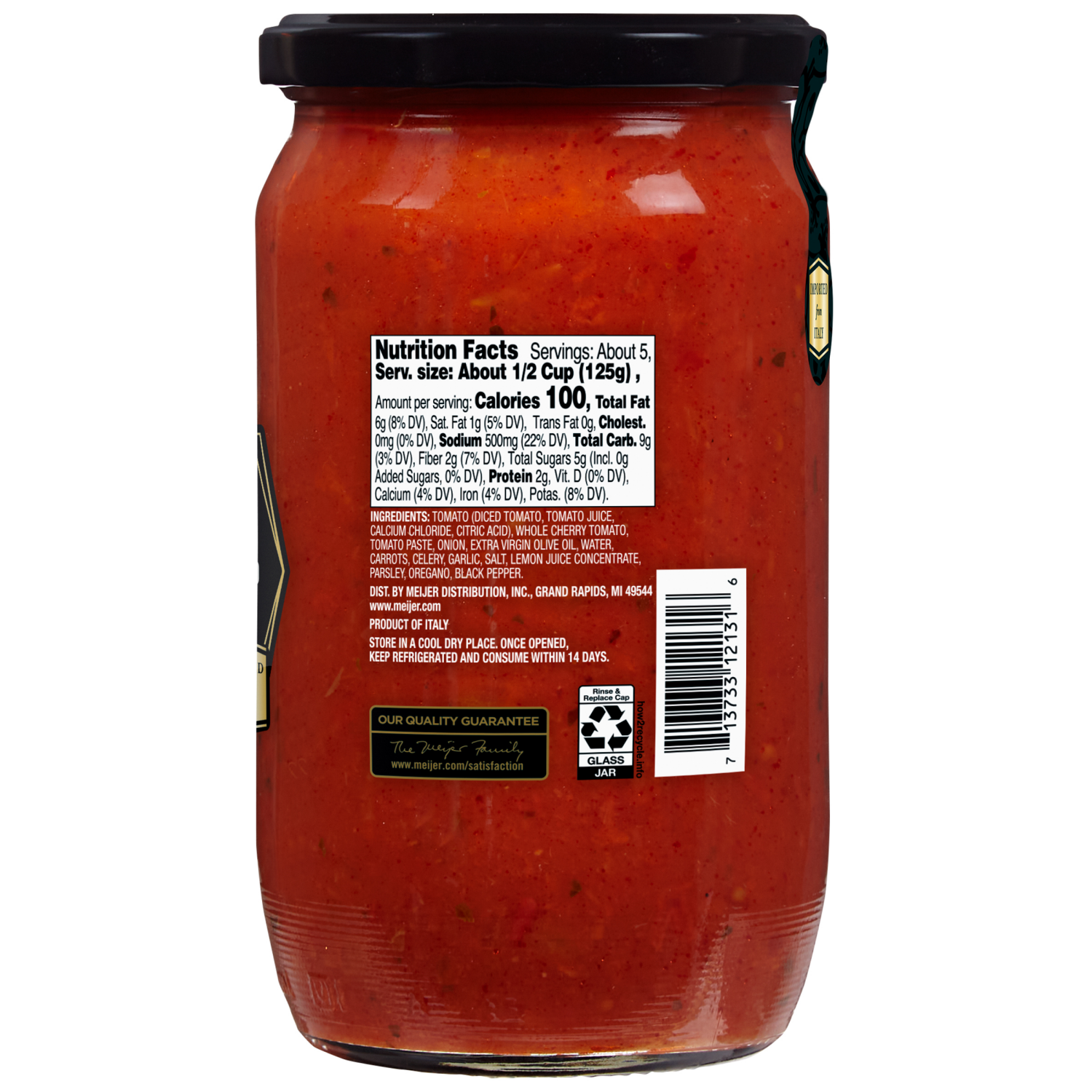 slide 3 of 3, FREDERIKS BY MEIJER Elevated PremiumWhole Cherry Marinara (Vegetables) 24 oz, 24 oz