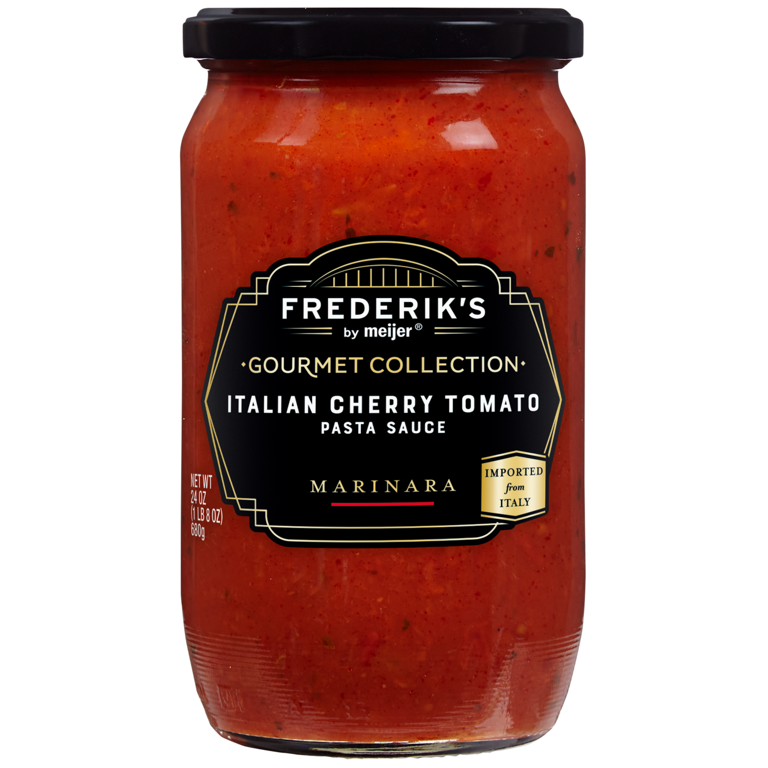 slide 1 of 3, FREDERIKS BY MEIJER Elevated PremiumWhole Cherry Marinara (Vegetables) 24 oz, 24 oz