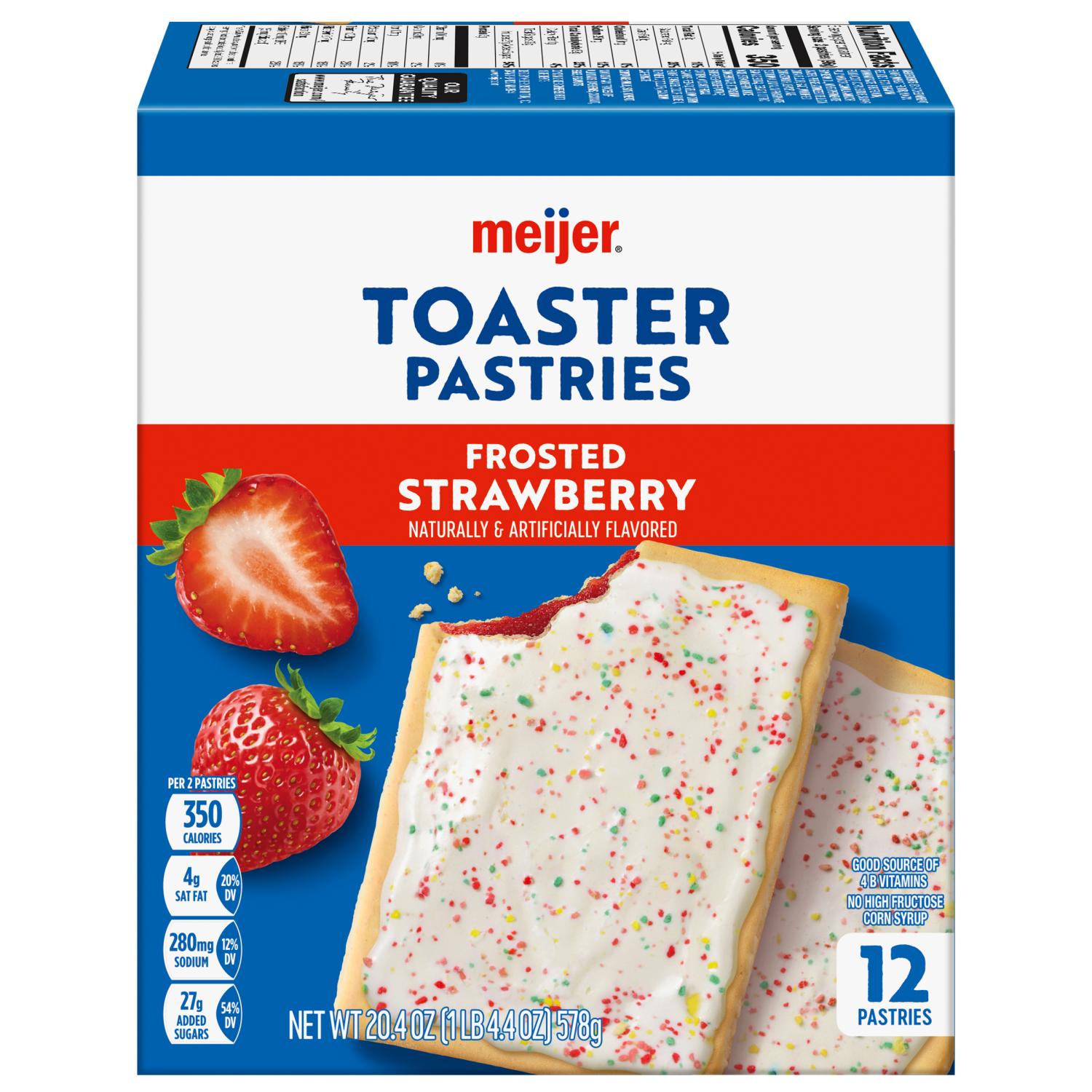 slide 2 of 8, Meijer Strawberry Frosted Toaster Treats, 12 ct