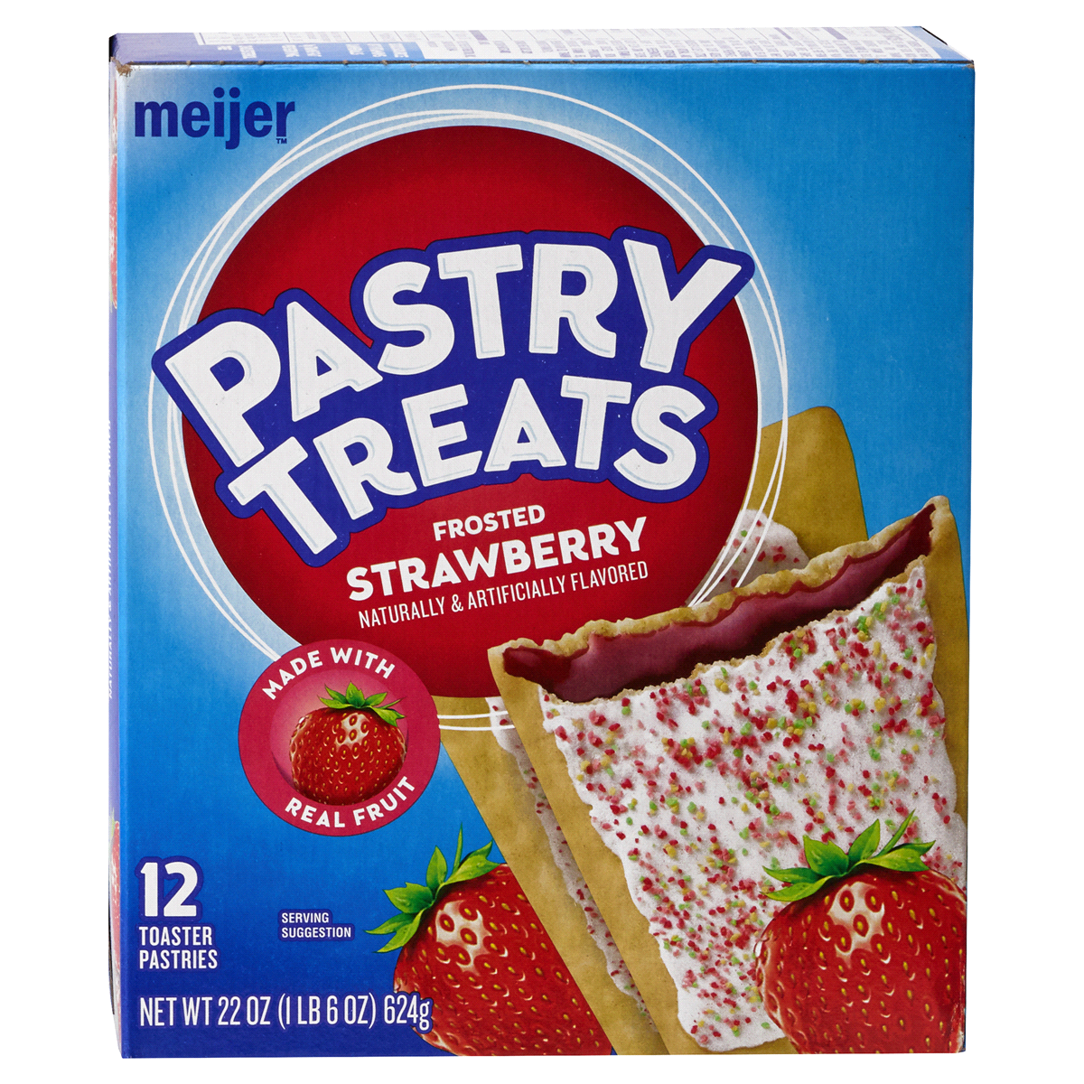 slide 2 of 4, Meijer Frosted Pastry Treats, Strawberry, 22 oz