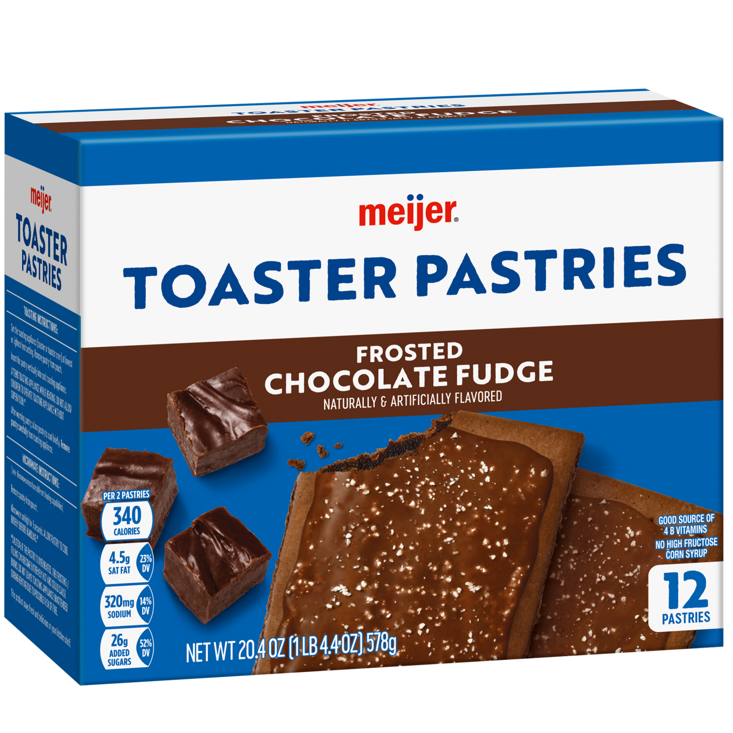 slide 4 of 5, Meijer Frosted Chocolate Fudge Pastry Treat, 12 ct
