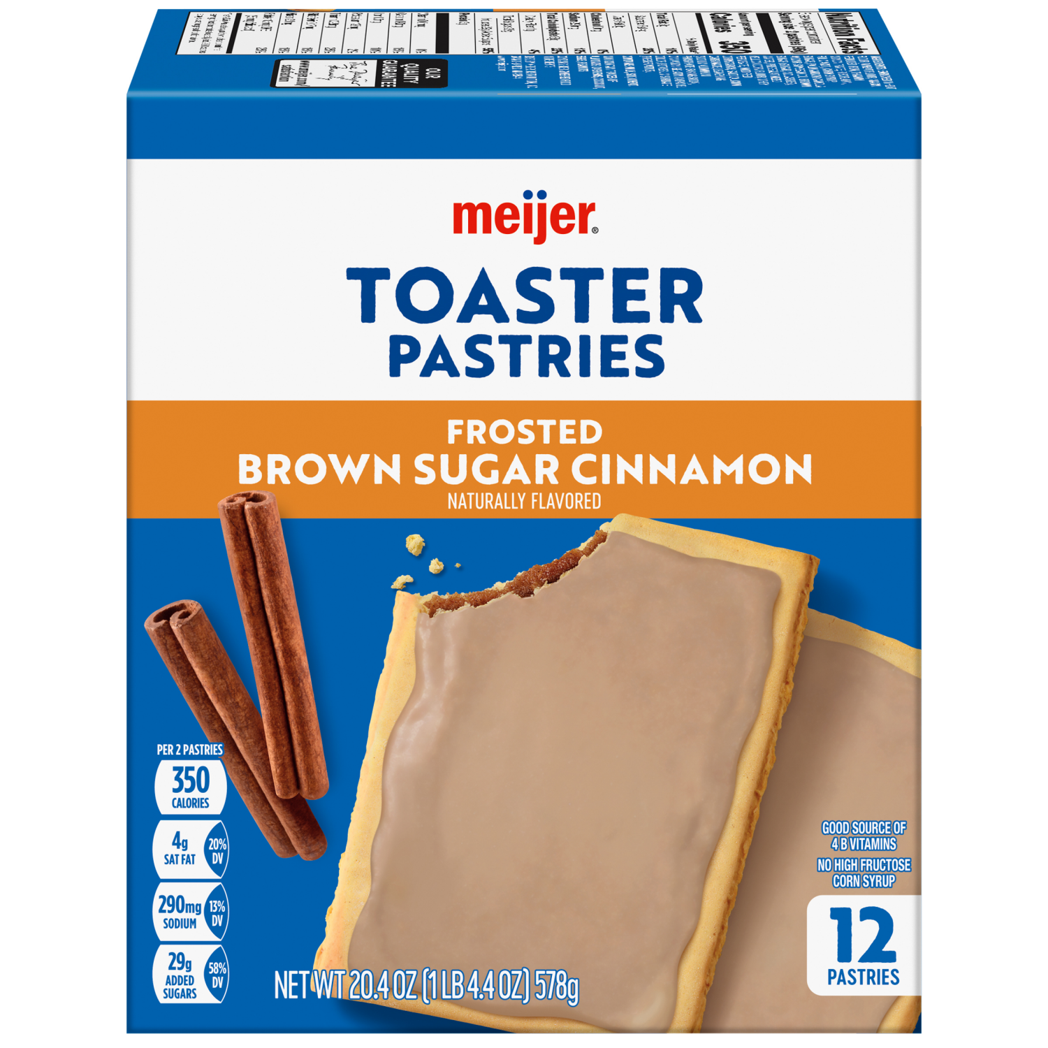 slide 2 of 8, Meijer Brown Sugar Cinnamon Frosted Pastry Treats, 12 ct