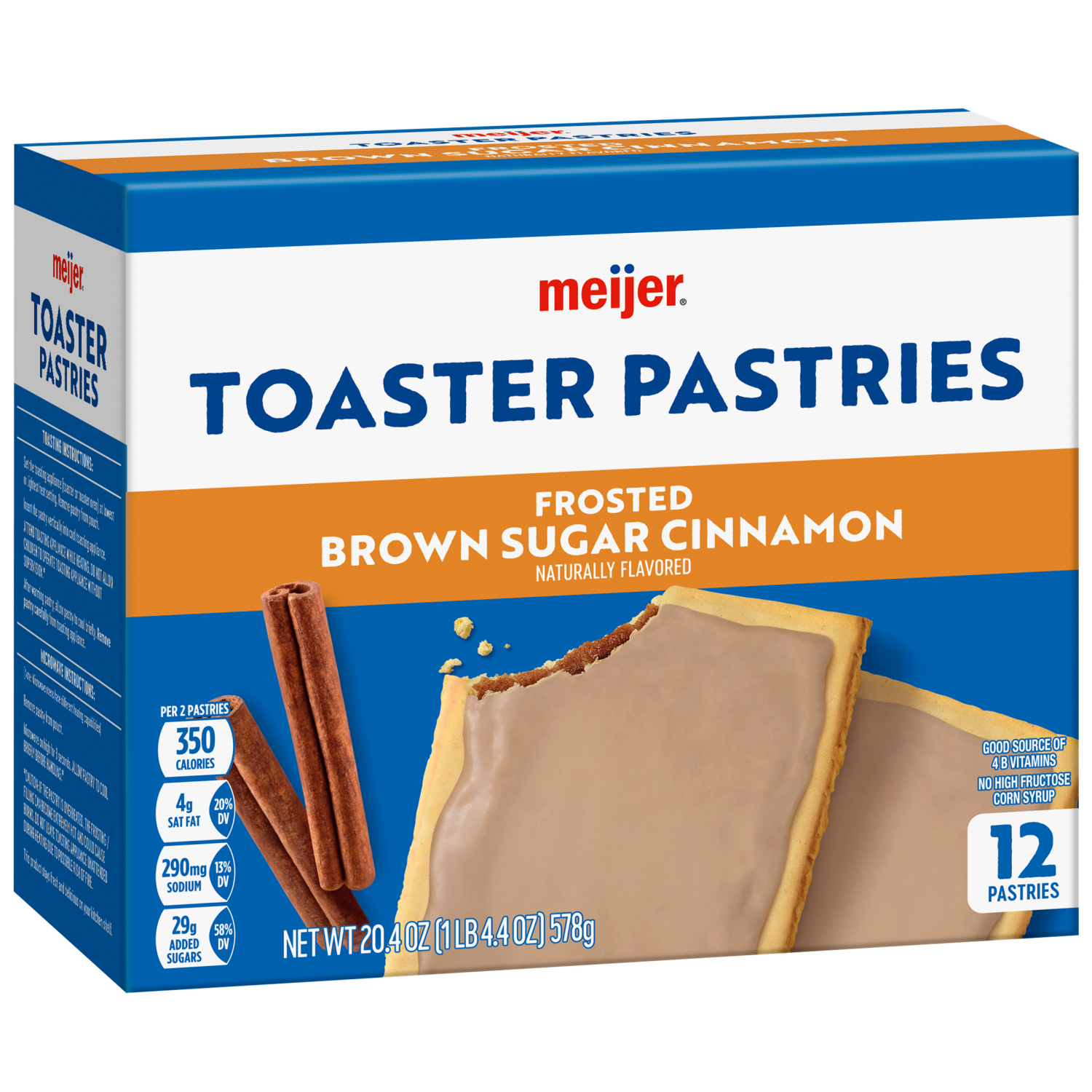 slide 4 of 5, Meijer Brown Sugar Cinnamon Frosted Pastry Treats, 12 ct