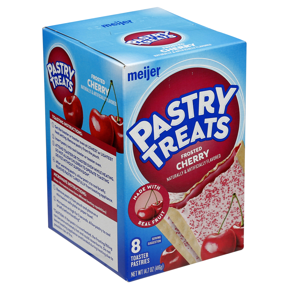 slide 5 of 5, Meijer Frosted Cherry Pastry Treat, 14.7 oz