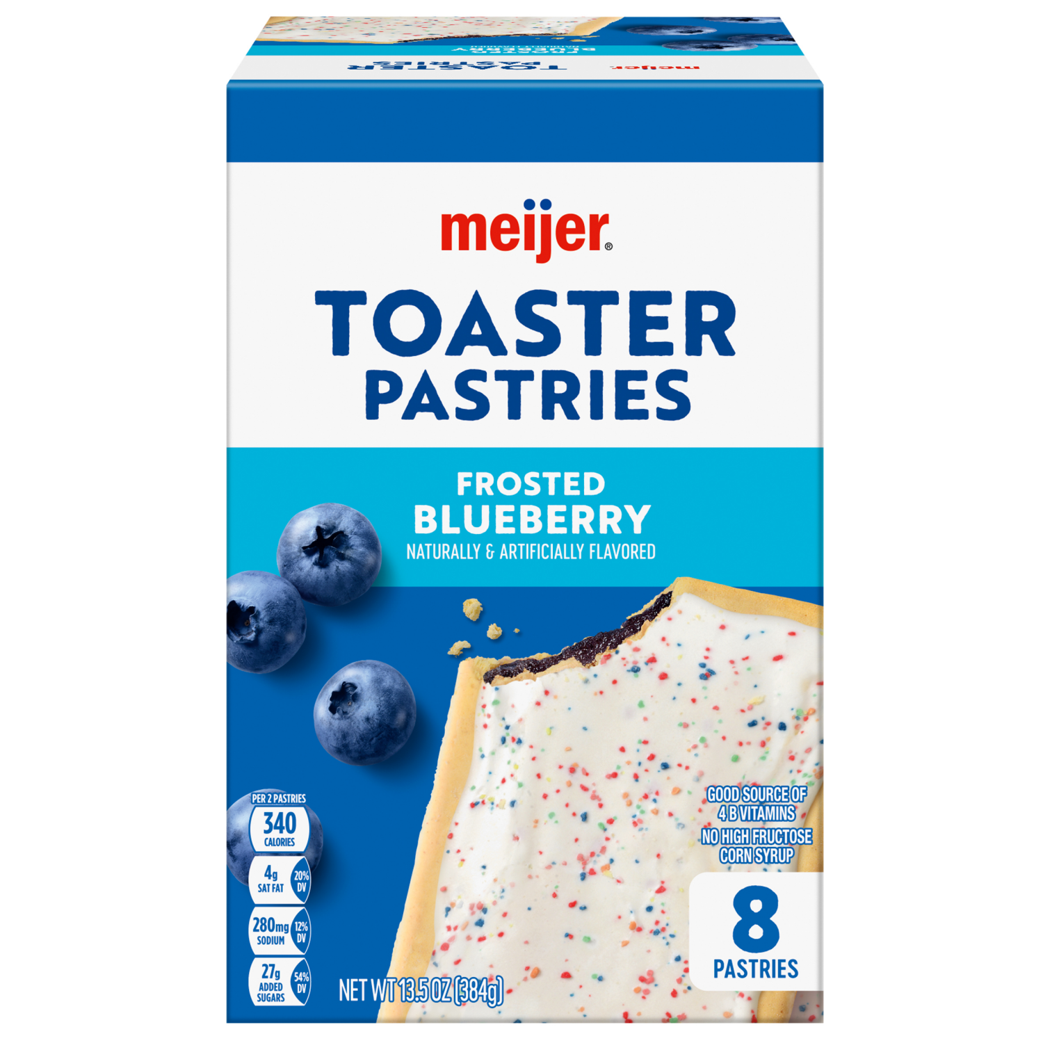 slide 2 of 8, Meijer Blueberry Frosted Toaster Treats, 8 ct