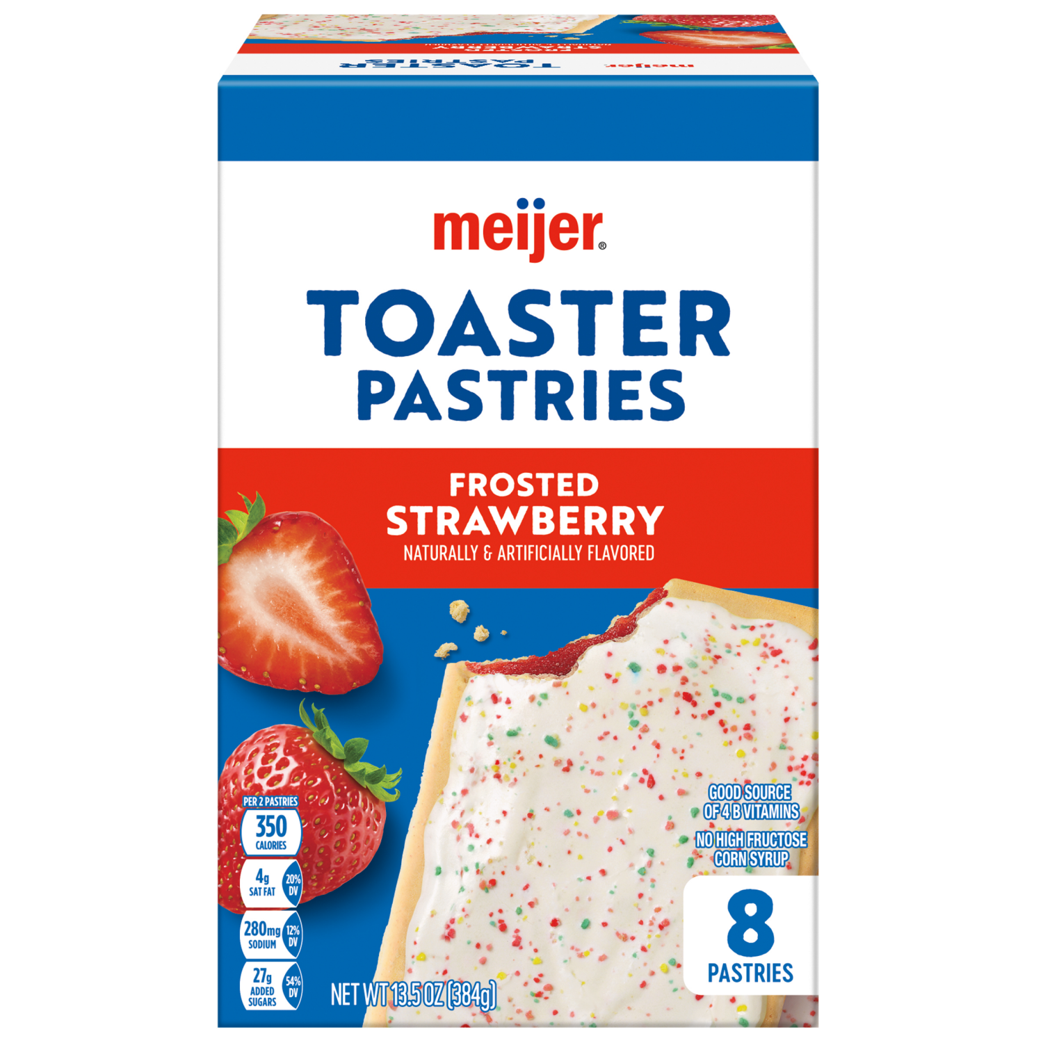 slide 2 of 8, Meijer Frosted Strawberry Pastry Treat, 14.27 oz