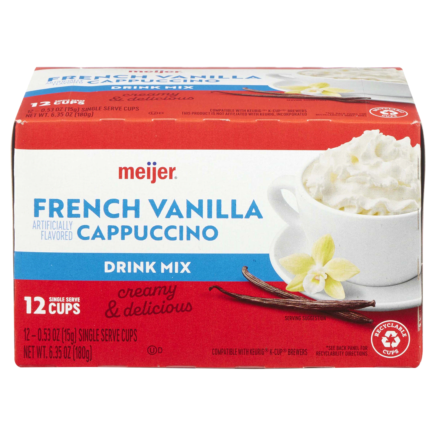 slide 1 of 5, Meijer French Vanilla Latte Coffee Pod- 12 ct, 12 ct