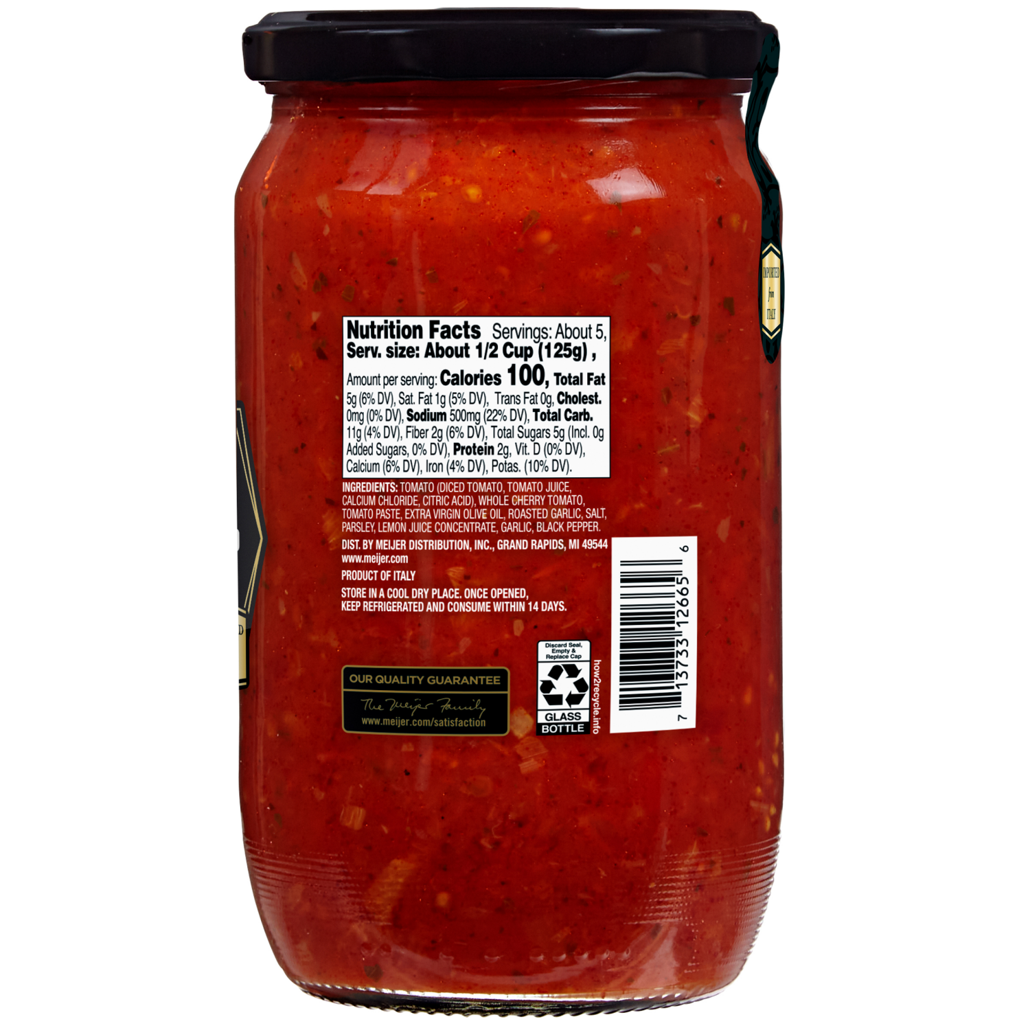 slide 3 of 3, FREDERIKS BY MEIJER Elevated PremiumWhole cherry tomatoes & roasted garlic 24 oz, 24 oz