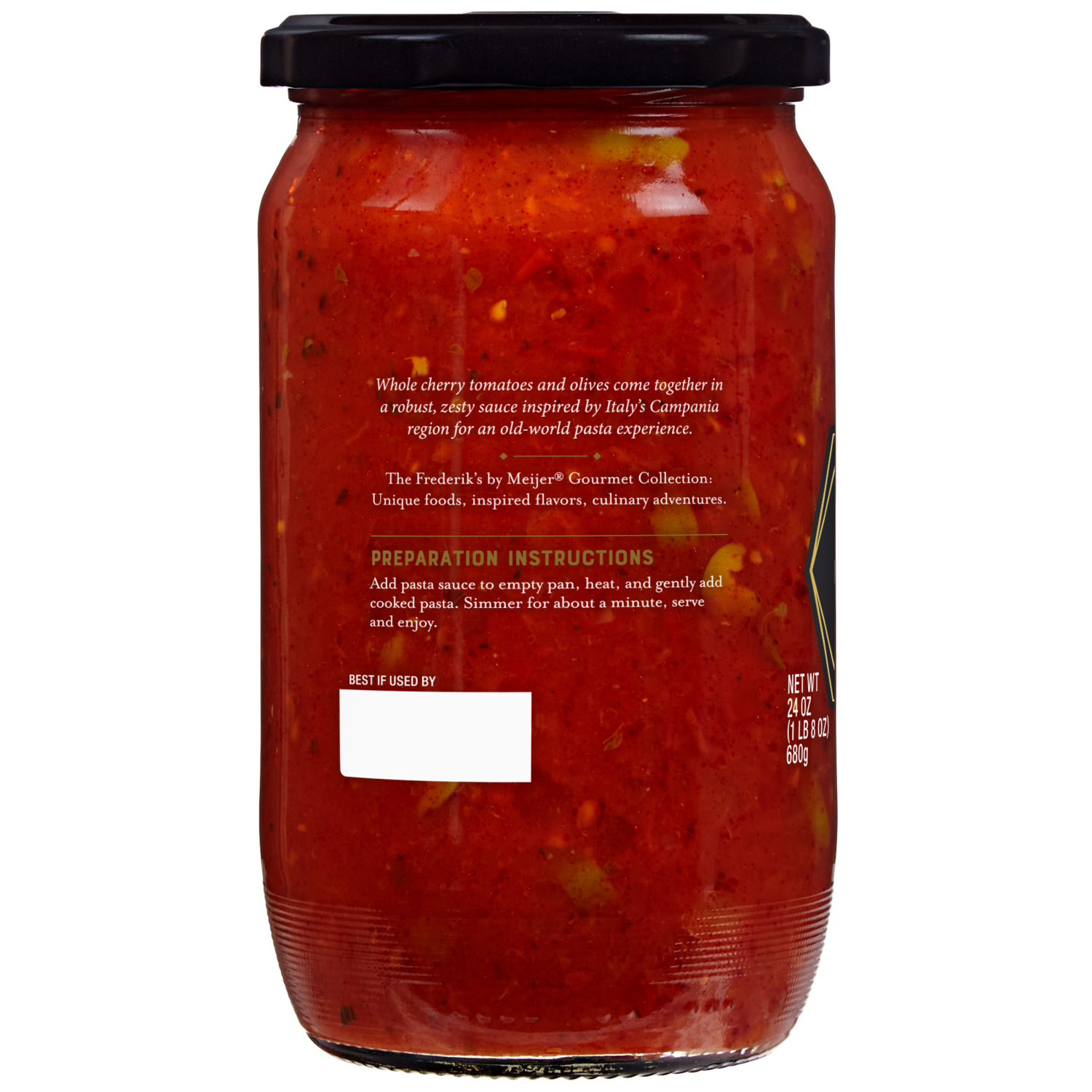 slide 2 of 3, FREDERIKS BY MEIJER Elevated PremiumWhole cherry tomatoes & olives (puttanesca) 24 oz, 24 oz