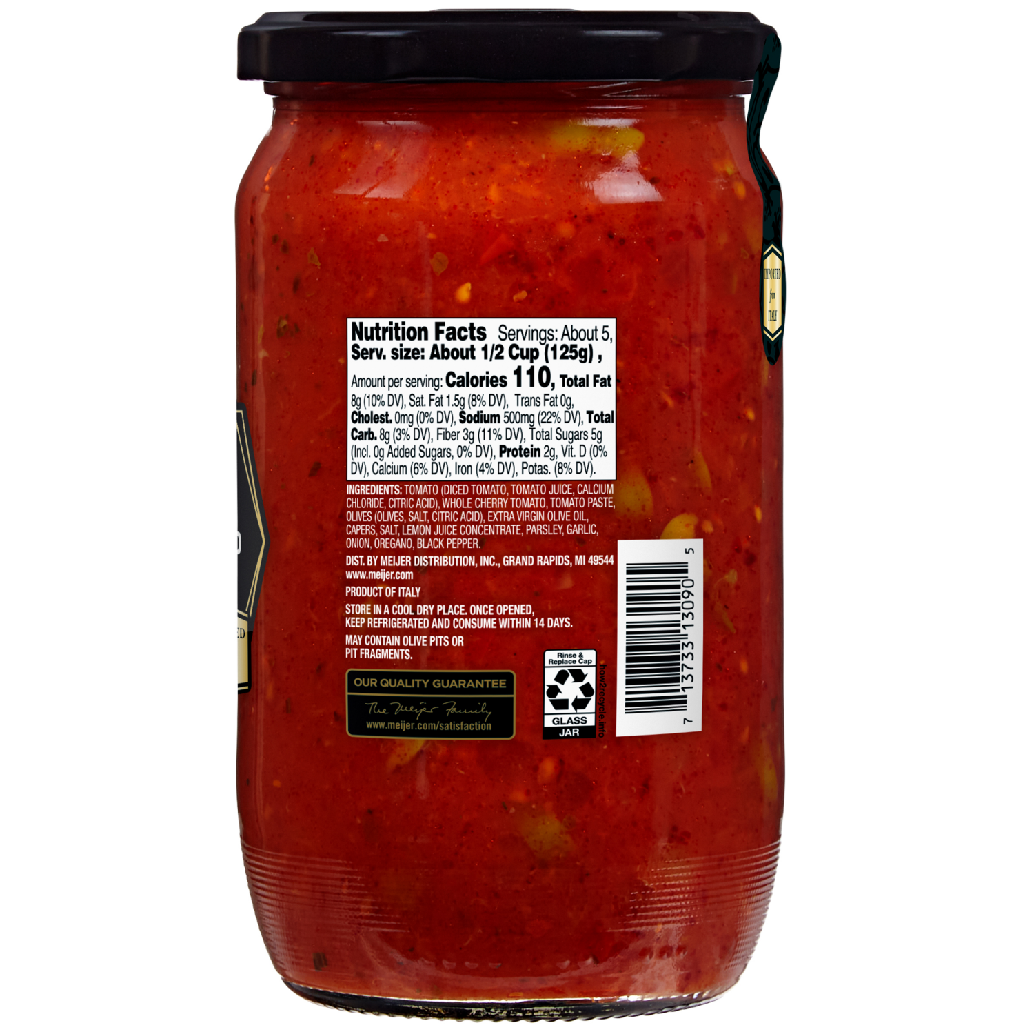 slide 3 of 3, FREDERIKS BY MEIJER Elevated PremiumWhole cherry tomatoes & olives (puttanesca) 24 oz, 24 oz