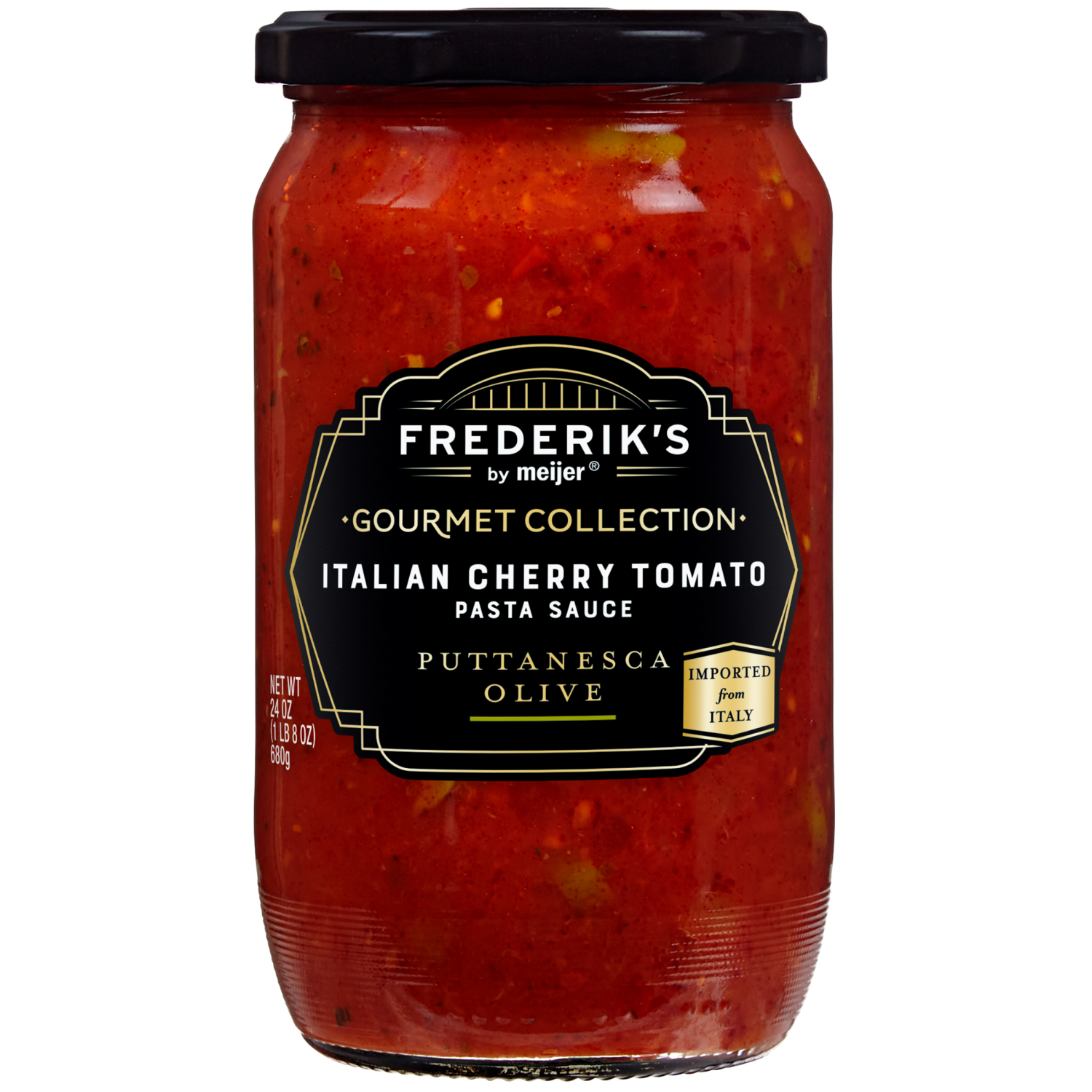 slide 1 of 3, FREDERIKS BY MEIJER Elevated PremiumWhole cherry tomatoes & olives (puttanesca) 24 oz, 24 oz