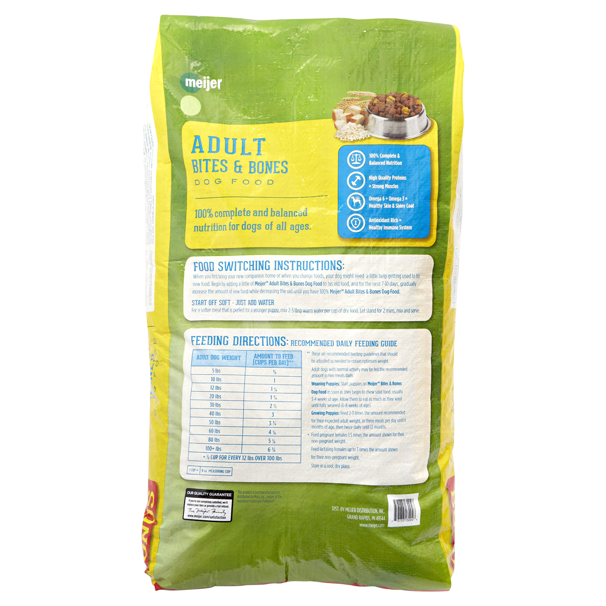 slide 4 of 5, Meijer Adult Bites & Bones Dry Dog Food, 40 lb