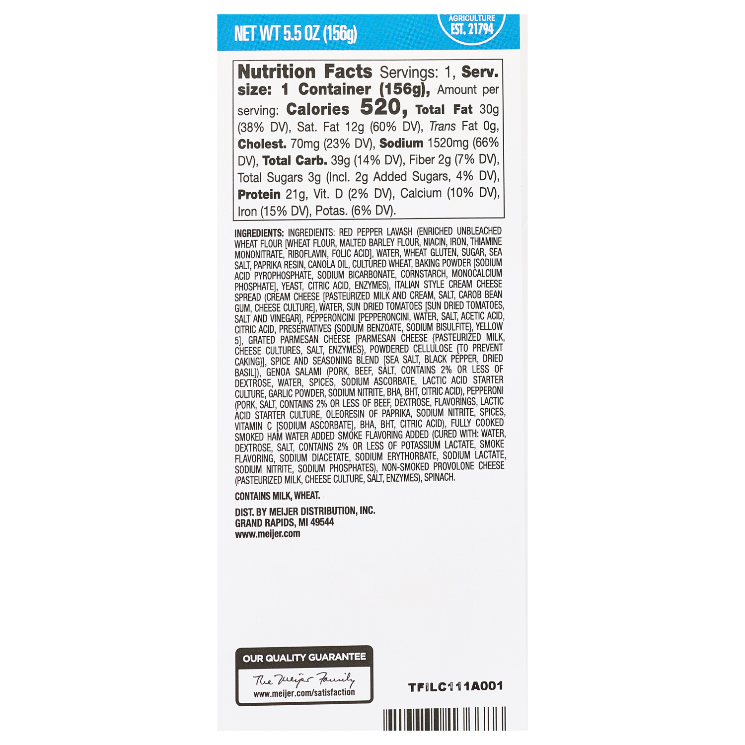 slide 2 of 3, Crafted Market by Meijer Italian Style Pinwheels 5.5 oz, 5.5 oz