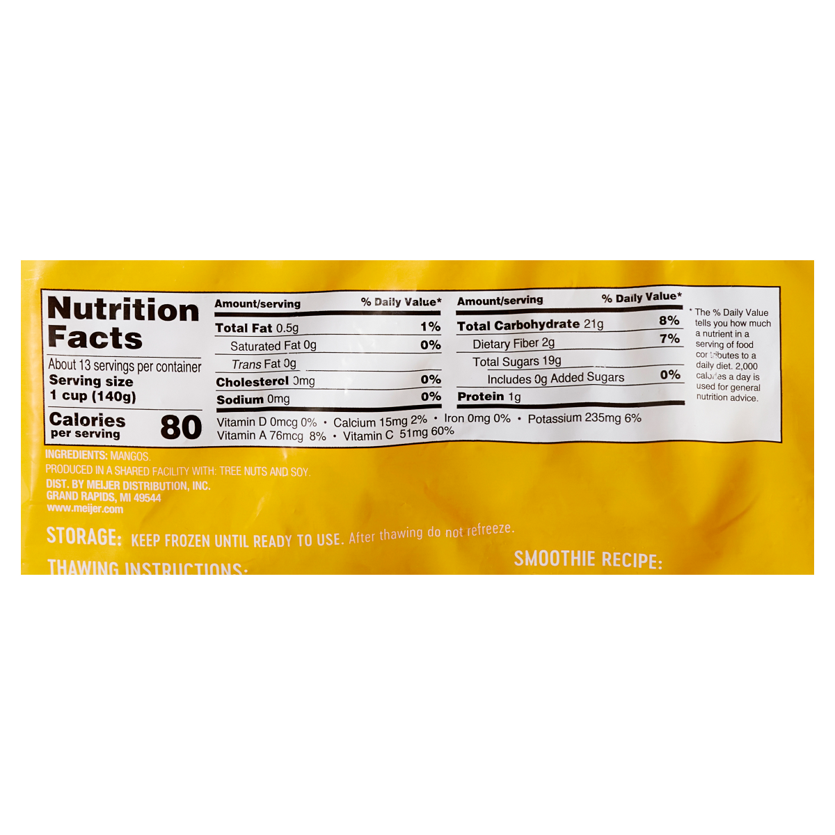 slide 3 of 3, Meijer Frozen Mango Chunks, 64 oz