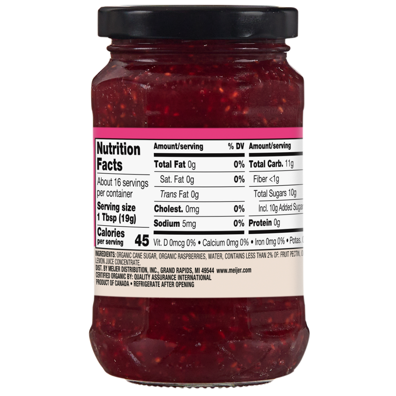 slide 5 of 5, True Goodness Organic Raspberry Fruit Spread, 11 oz