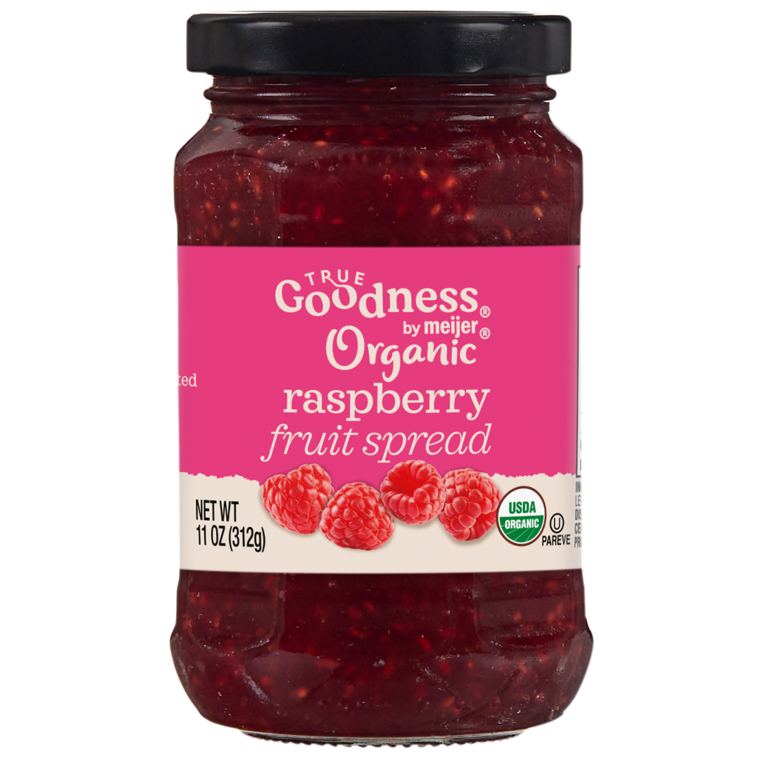 slide 1 of 5, True Goodness Organic Raspberry Fruit Spread, 11 oz