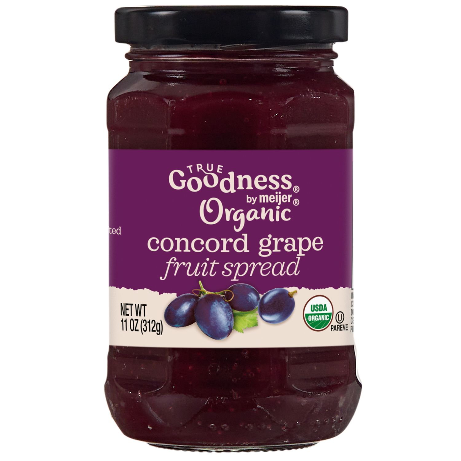 slide 1 of 5, True Goodness Organic Grape Fruit Spread, 11 oz