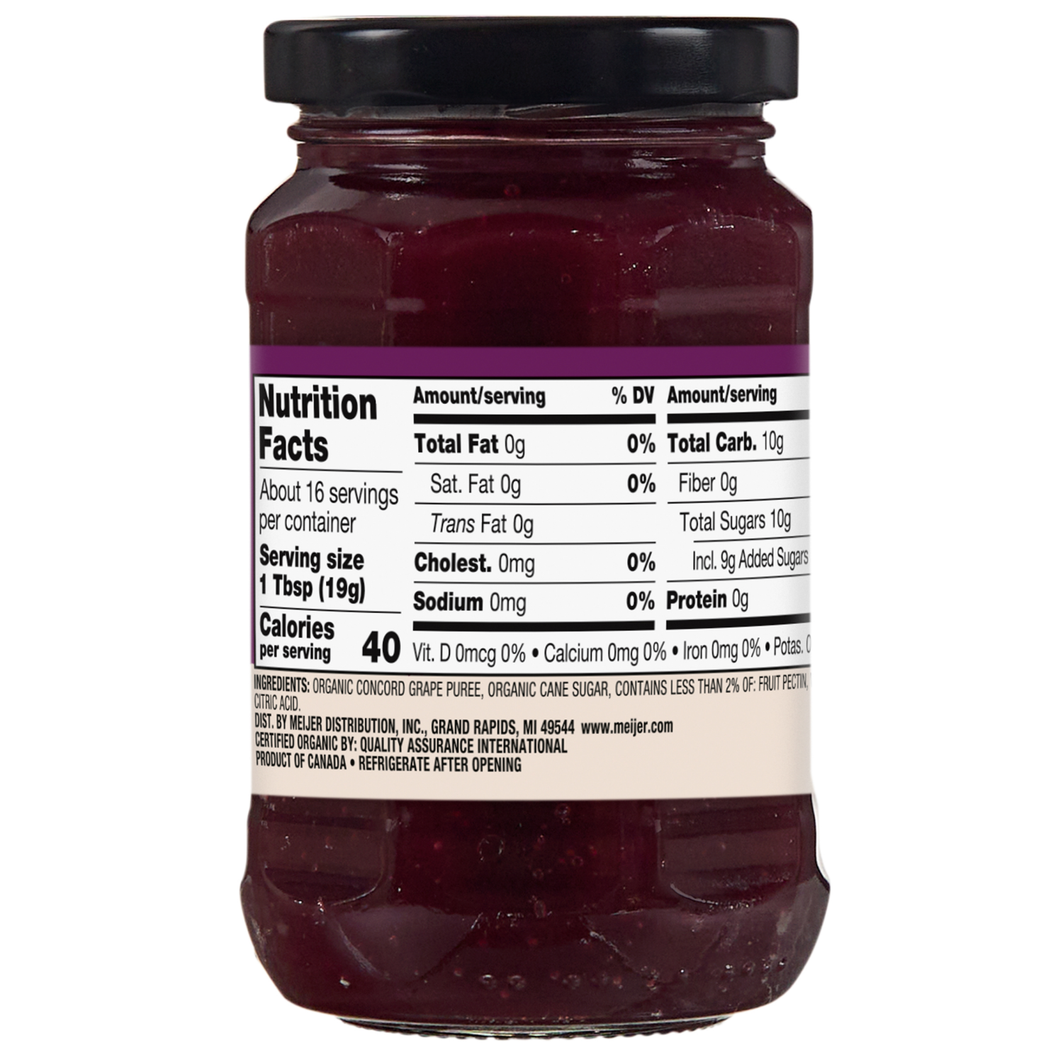 slide 5 of 5, True Goodness Organic Grape Fruit Spread, 11 oz