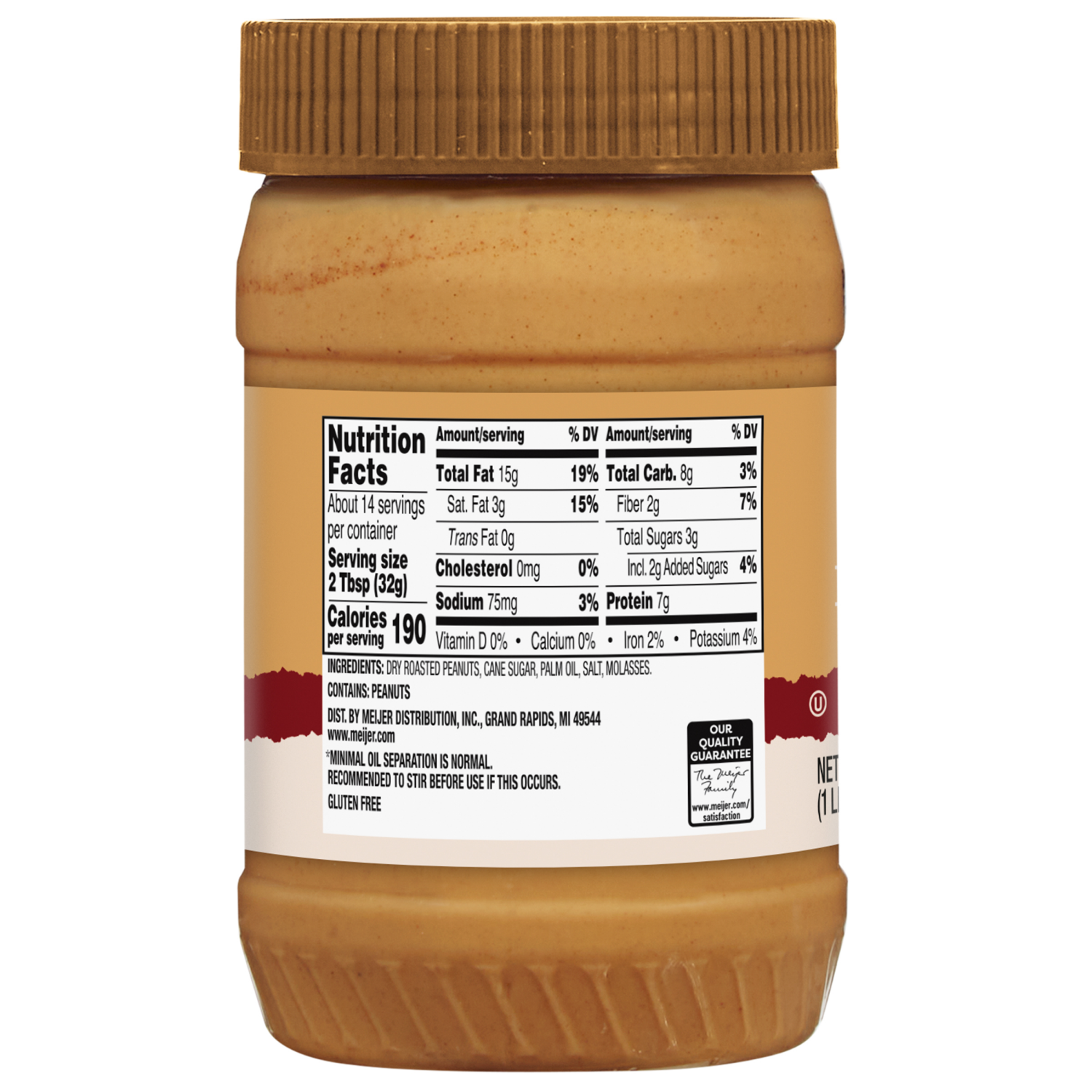 slide 2 of 3, True Goodness No Stir Creamy Peanut Butter Spread, 16 oz