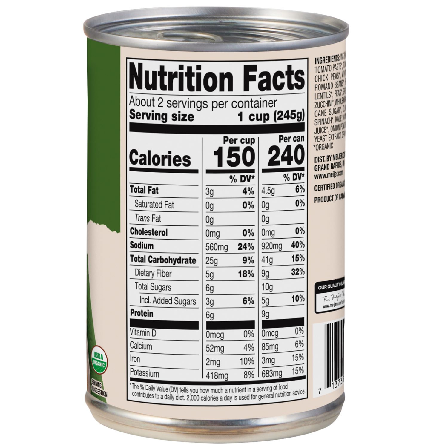 slide 2 of 3, True Goodness Organic Tuscan Minestrone Soup, 14.5 oz