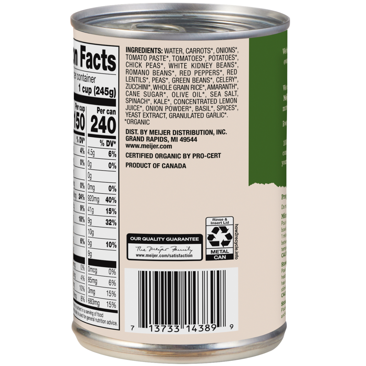slide 3 of 3, True Goodness Organic Tuscan Minestrone Soup, 14.5 oz