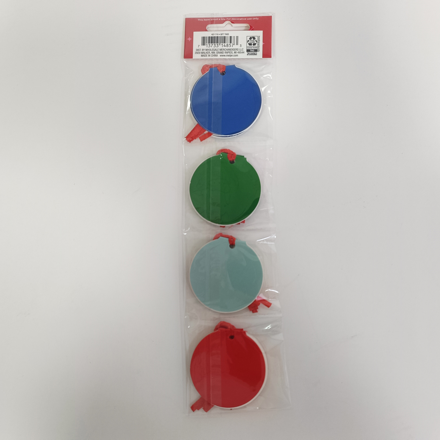 slide 2 of 2, December Home Gift Tags Animals Round Fold Over, 12 ct