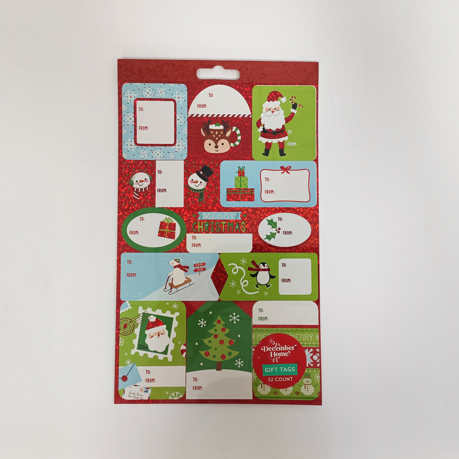 slide 4 of 5, Dh Gift Tags Sticker Books 4 Ast, 52 ct