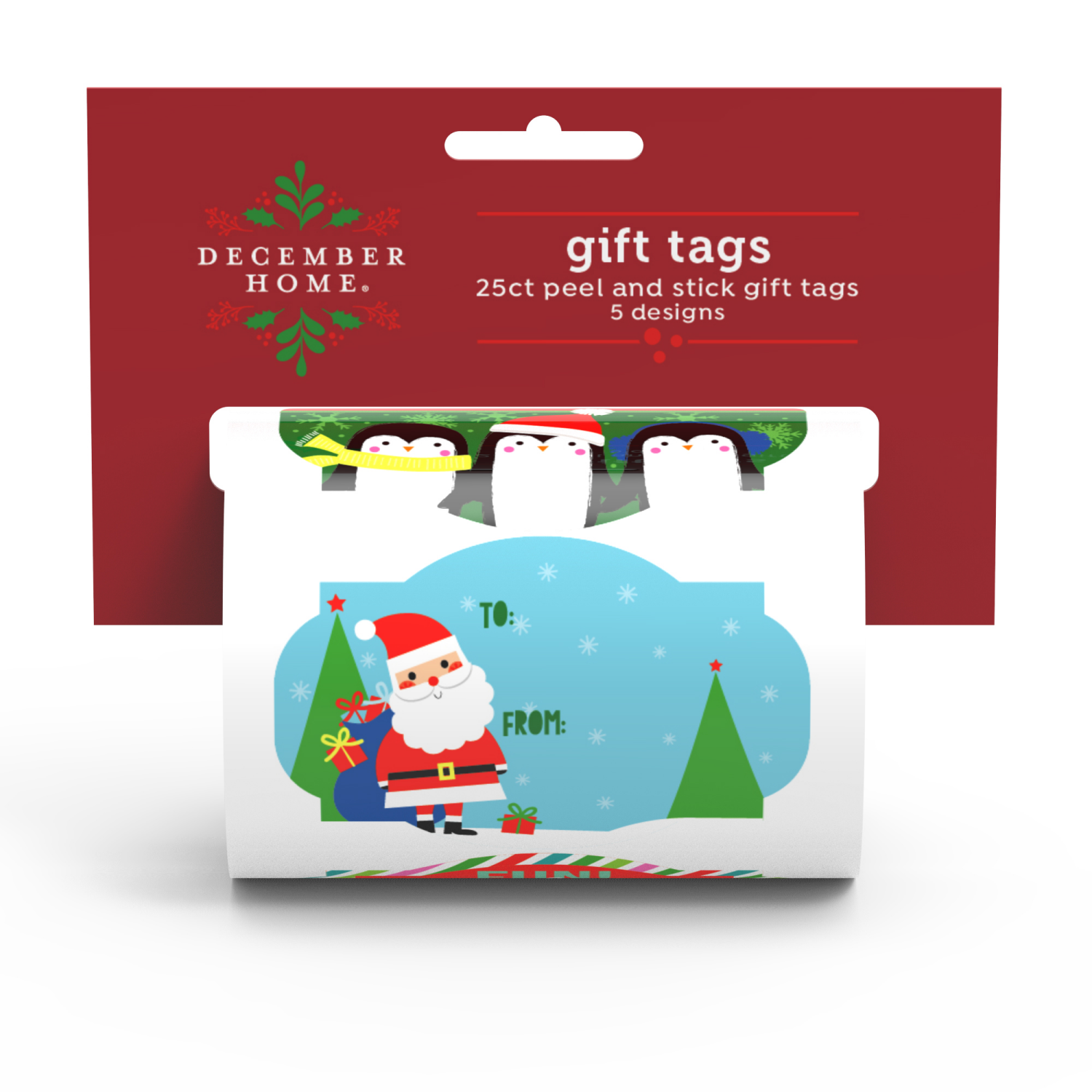 slide 1 of 1, DH GIFT TAGS DIE CUT PEEL N STICK, 25 ct