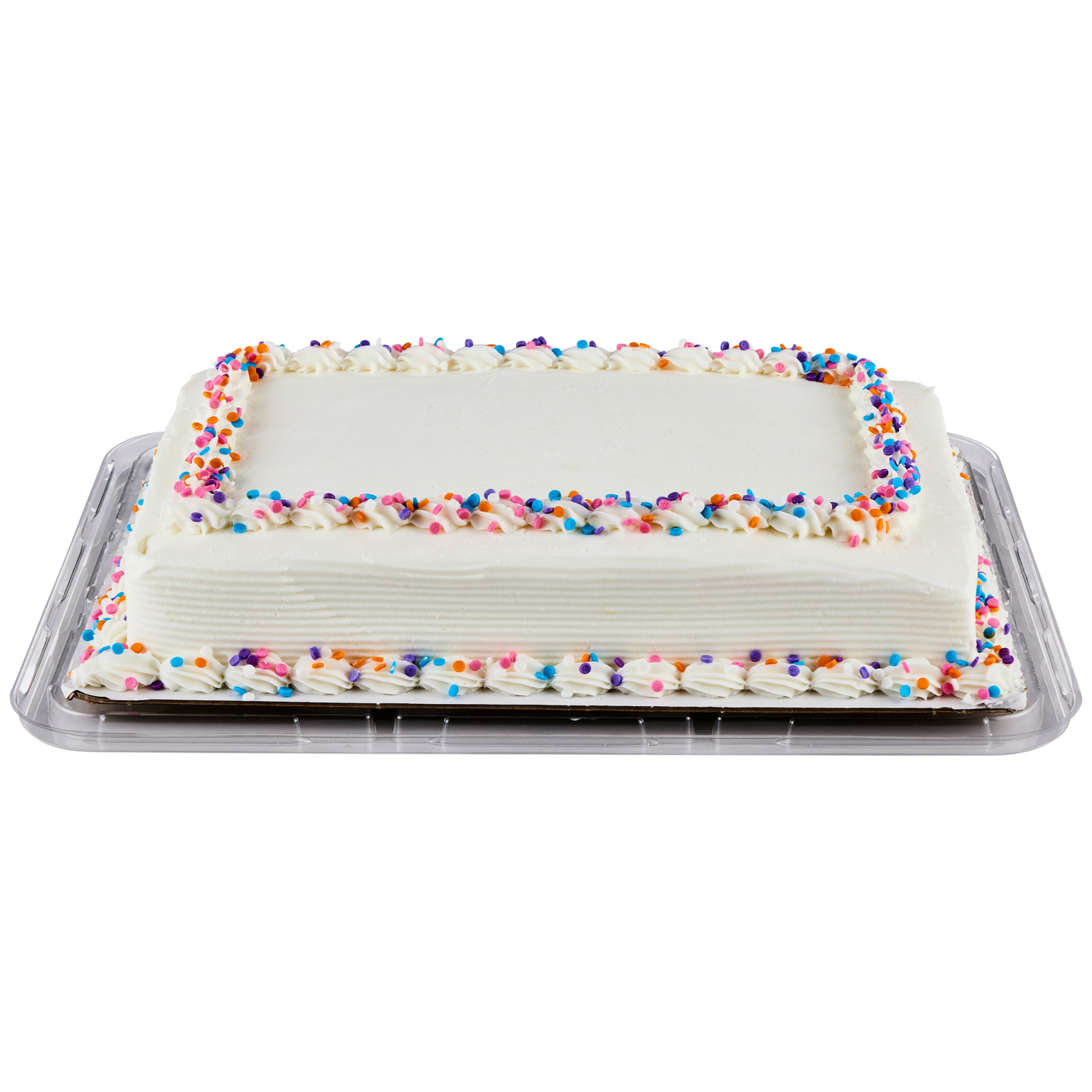 slide 5 of 5, Fresh from Meijer Vanilla Celebration Cake, 1/4 sheet, 1/4 sheets