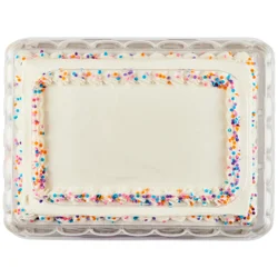 Fresh from Meijer Vanilla Celebration Cake, 1/4 sheet