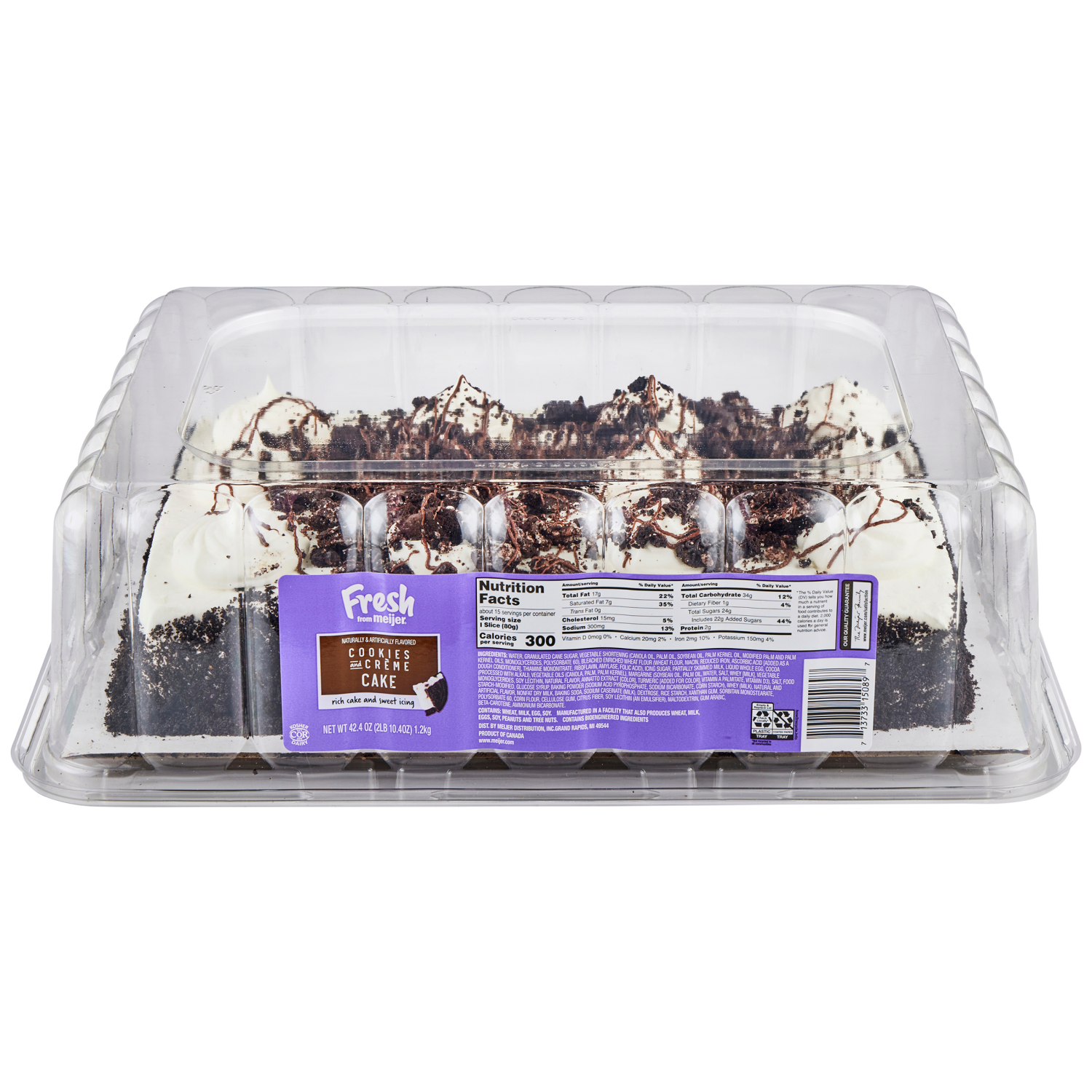 slide 4 of 5, FRESH FROM MEIJER FFM Cookies n Crème 1/4, 42.4 oz