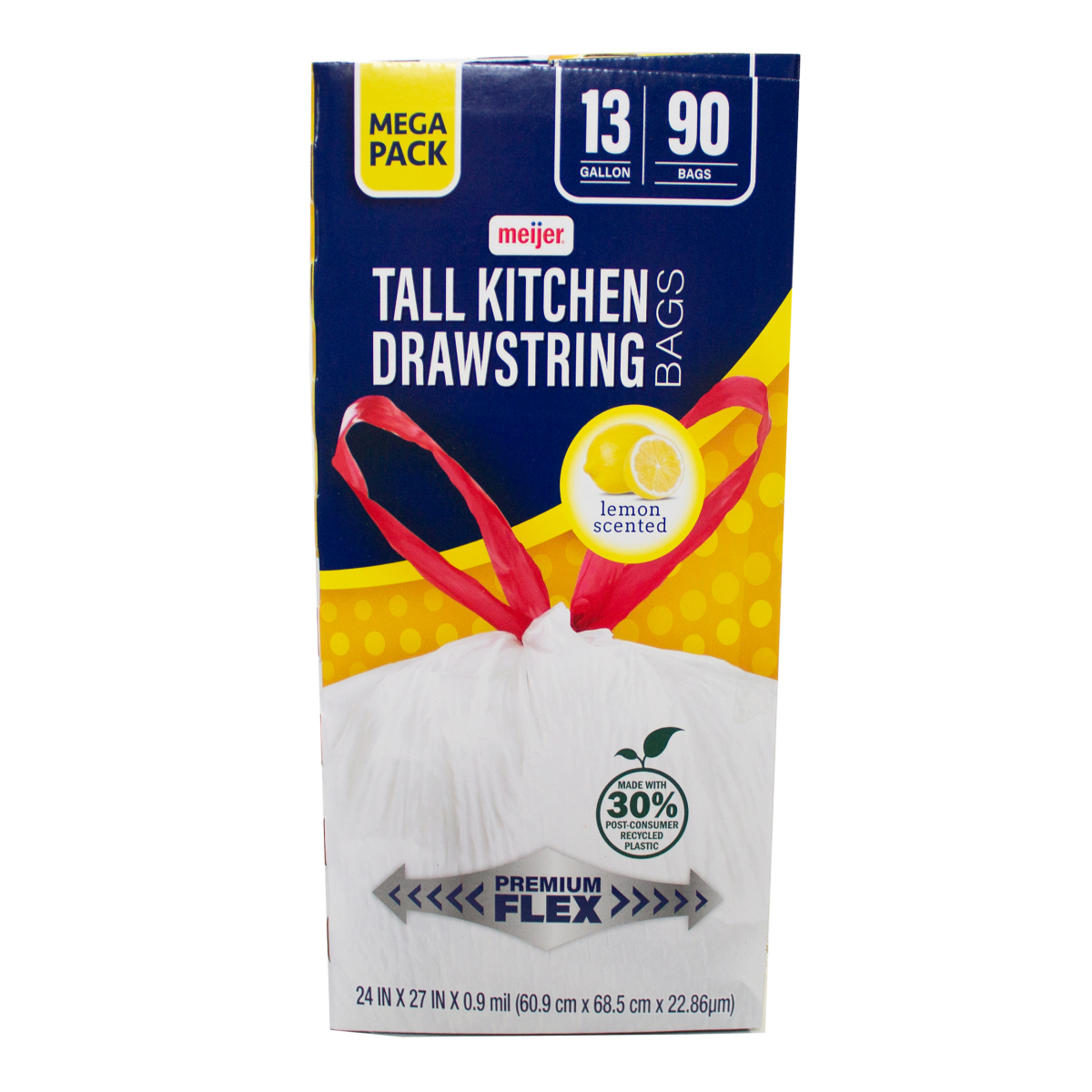 slide 2 of 3, Meijer Kitch Bag Flx Lemon, 13 gram, 90 ct