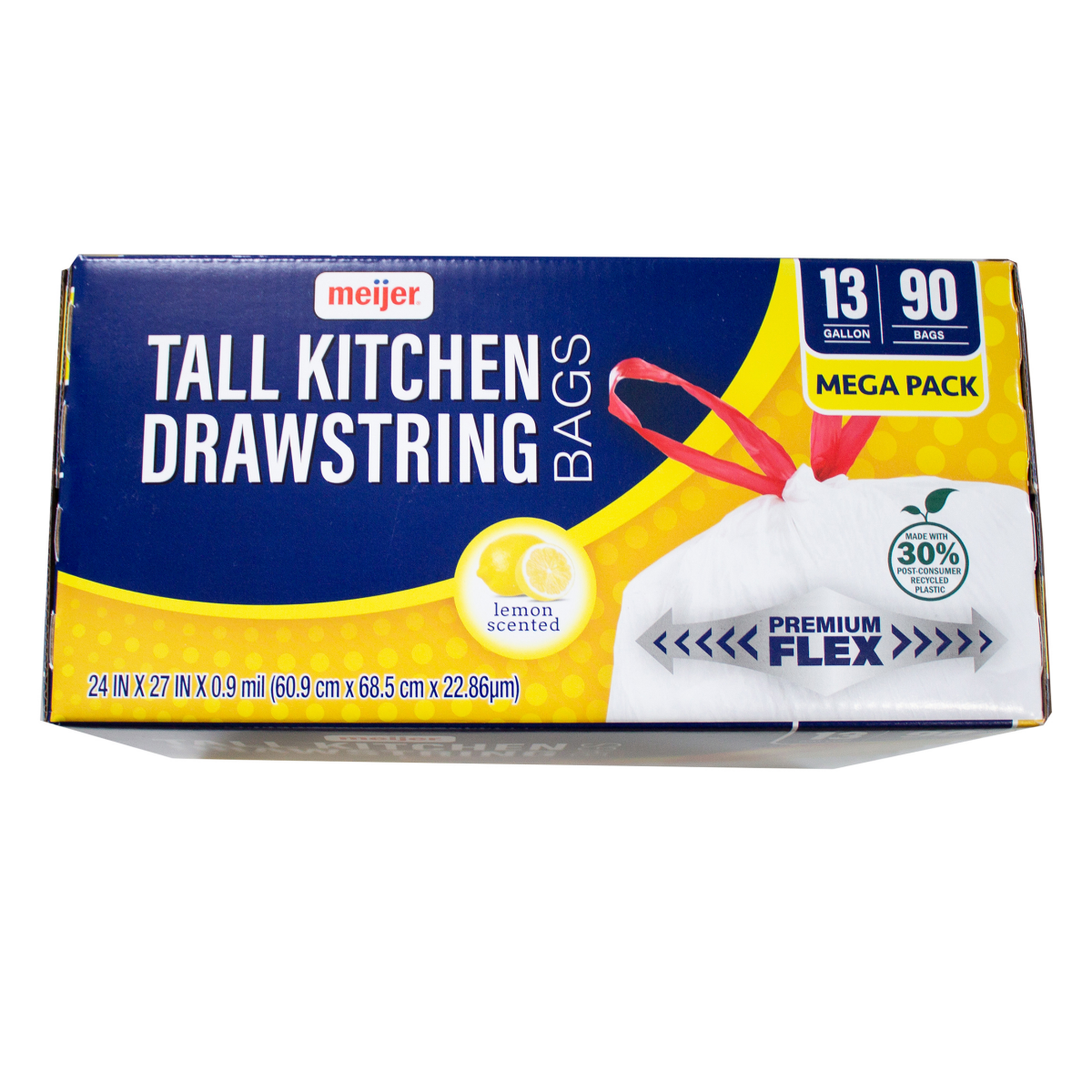 slide 3 of 3, Meijer Kitch Bag Flx Lemon, 13 gram, 90 ct