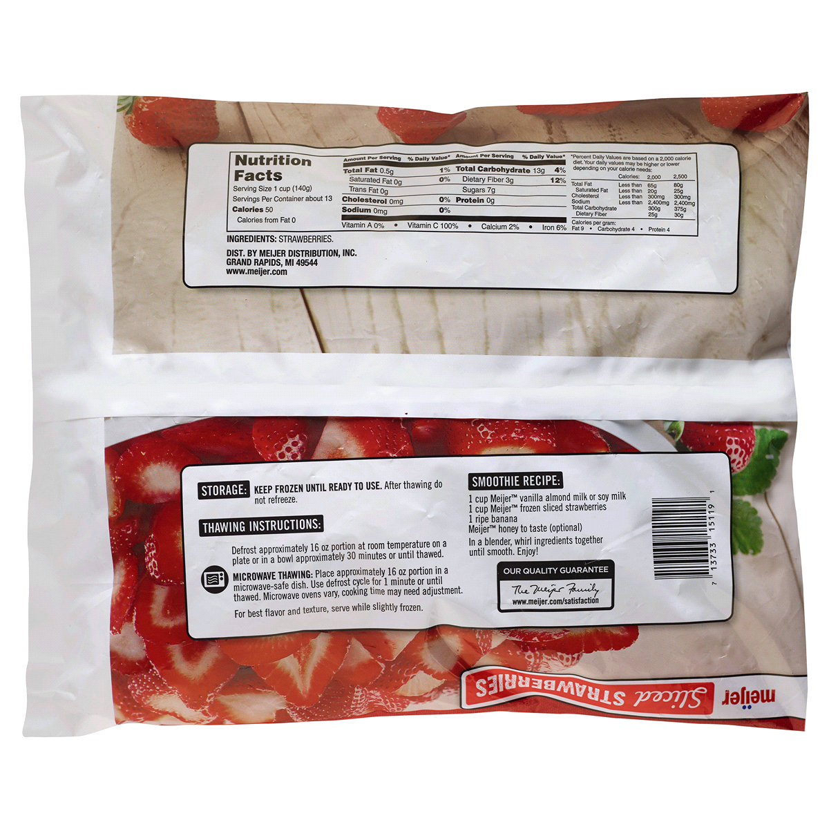 slide 2 of 2, Meijer Frozen Fruit, Sliced Strawberries, 64 oz