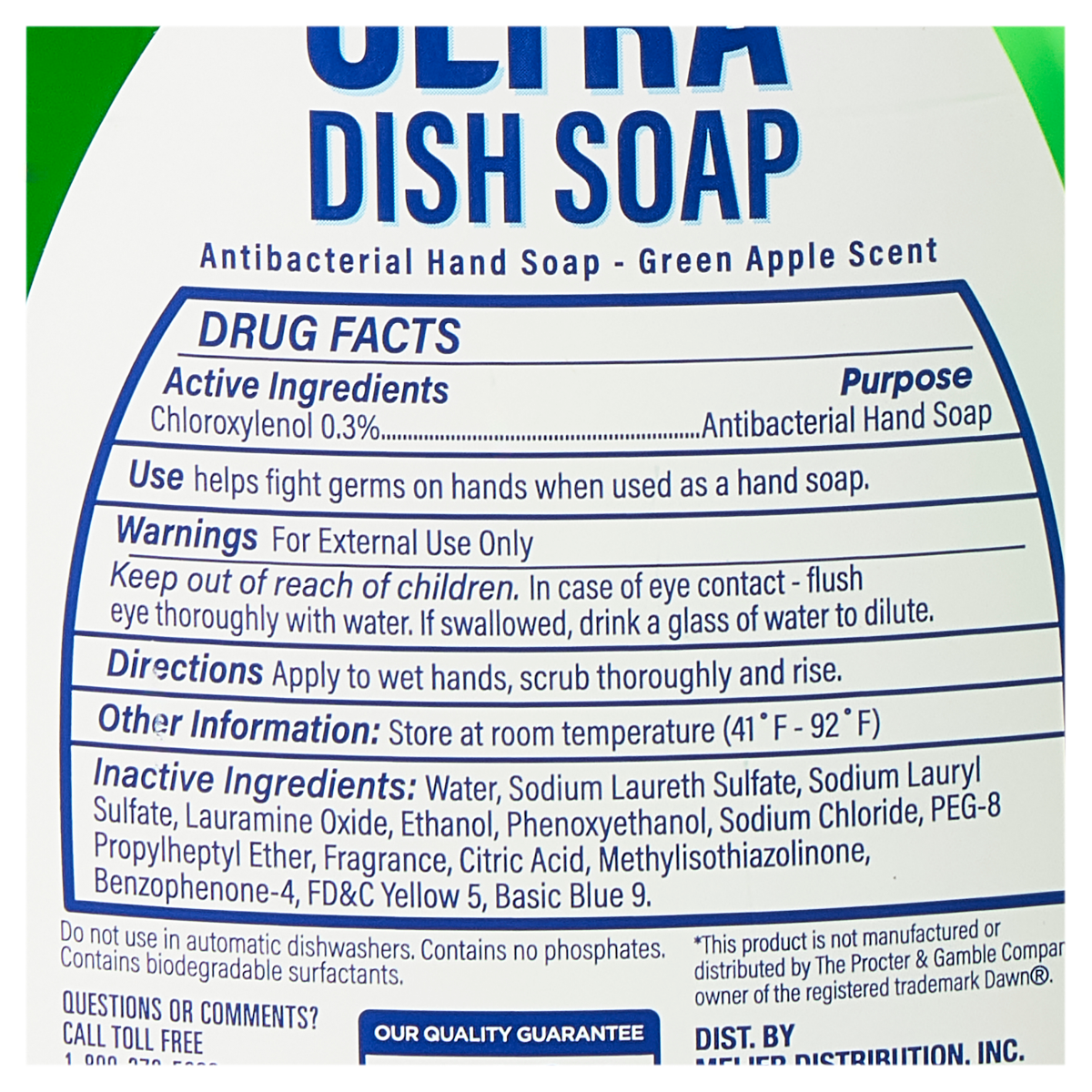 slide 3 of 3, Meijer Ultra Dish Soap, Green apple, 28 fl oz, 28 fl oz