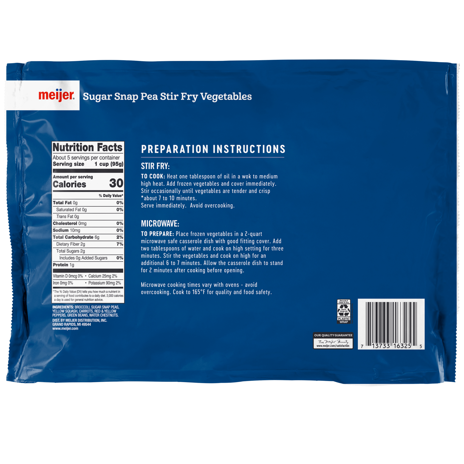 slide 2 of 2, Meijer Frozen Sugar Snap Pea Stir Fry Vegetable Medleys, 16 oz