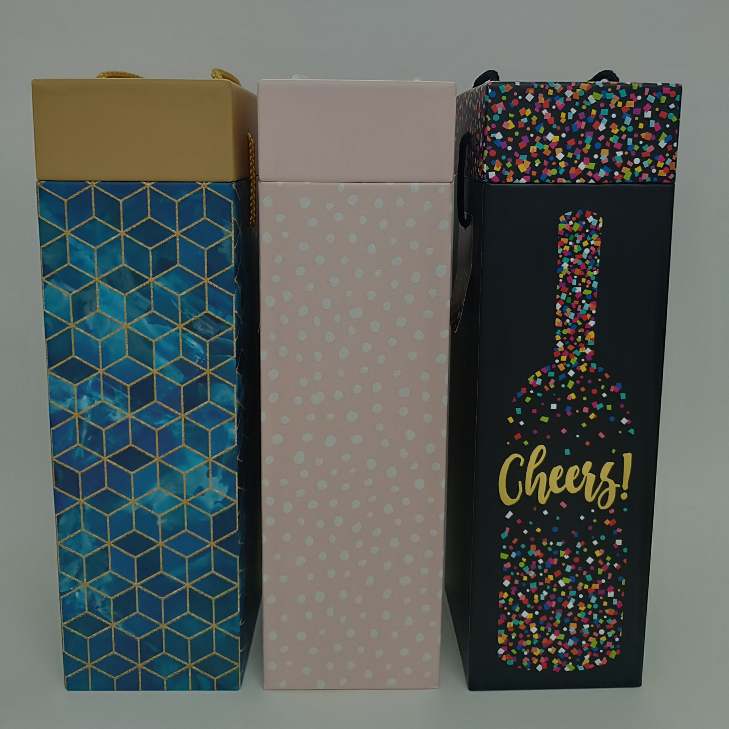 slide 2 of 8, Meijer Square wine box, Assorted Styles, 3 ct