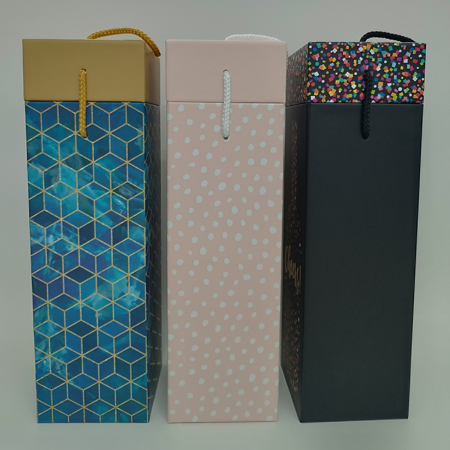 slide 5 of 5, Meijer Square wine box, Assorted Styles, 3 ct