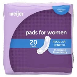 Meijer Bladder Control Pads, Moderate Absorbency