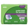 slide 2 of 17, Meijer Underwear for Women, Maximum Absorbency, Small/Medium, 20 ct