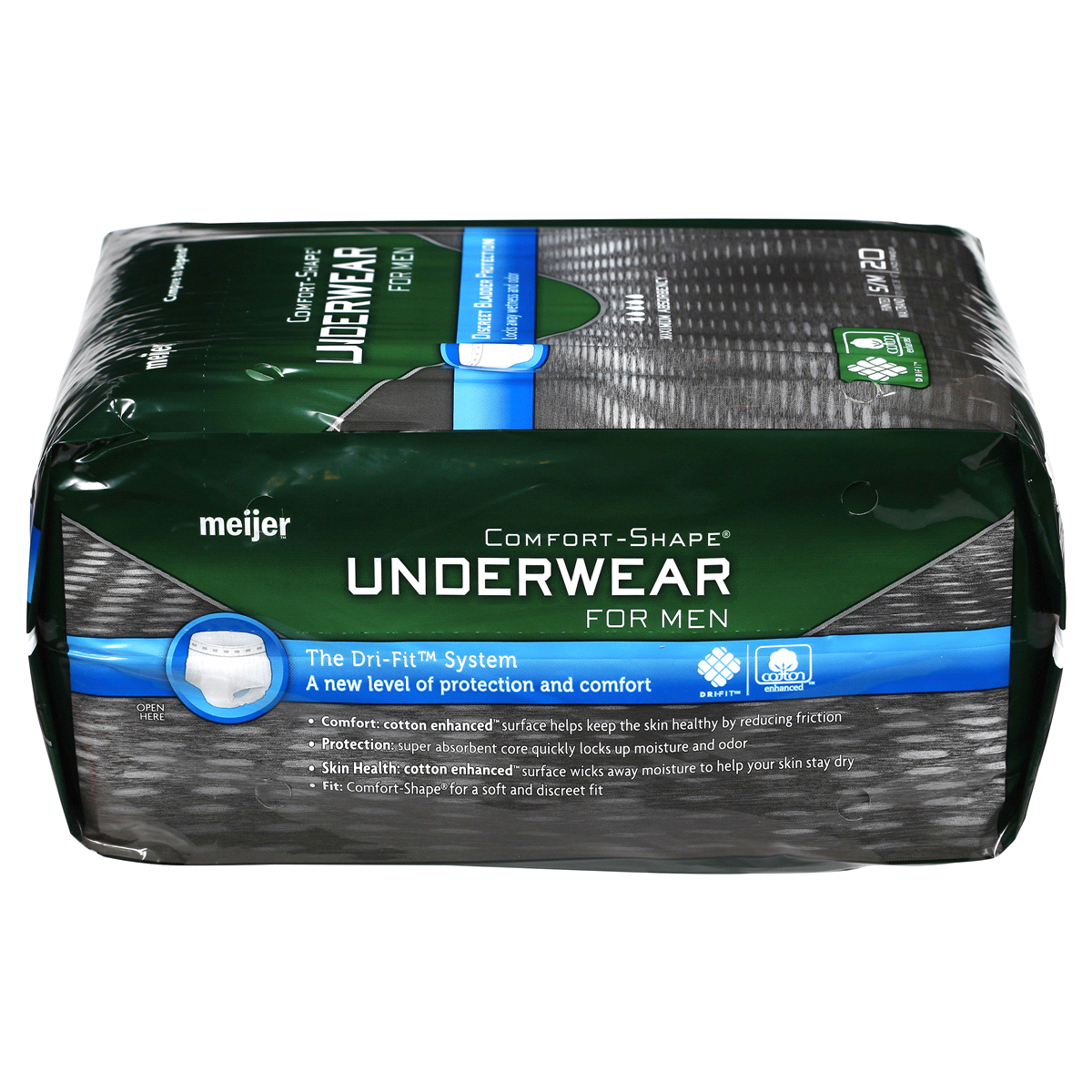 slide 7 of 7, Meijer Maximum Absorbency Underwear for Men Small/Medium, 18 ct