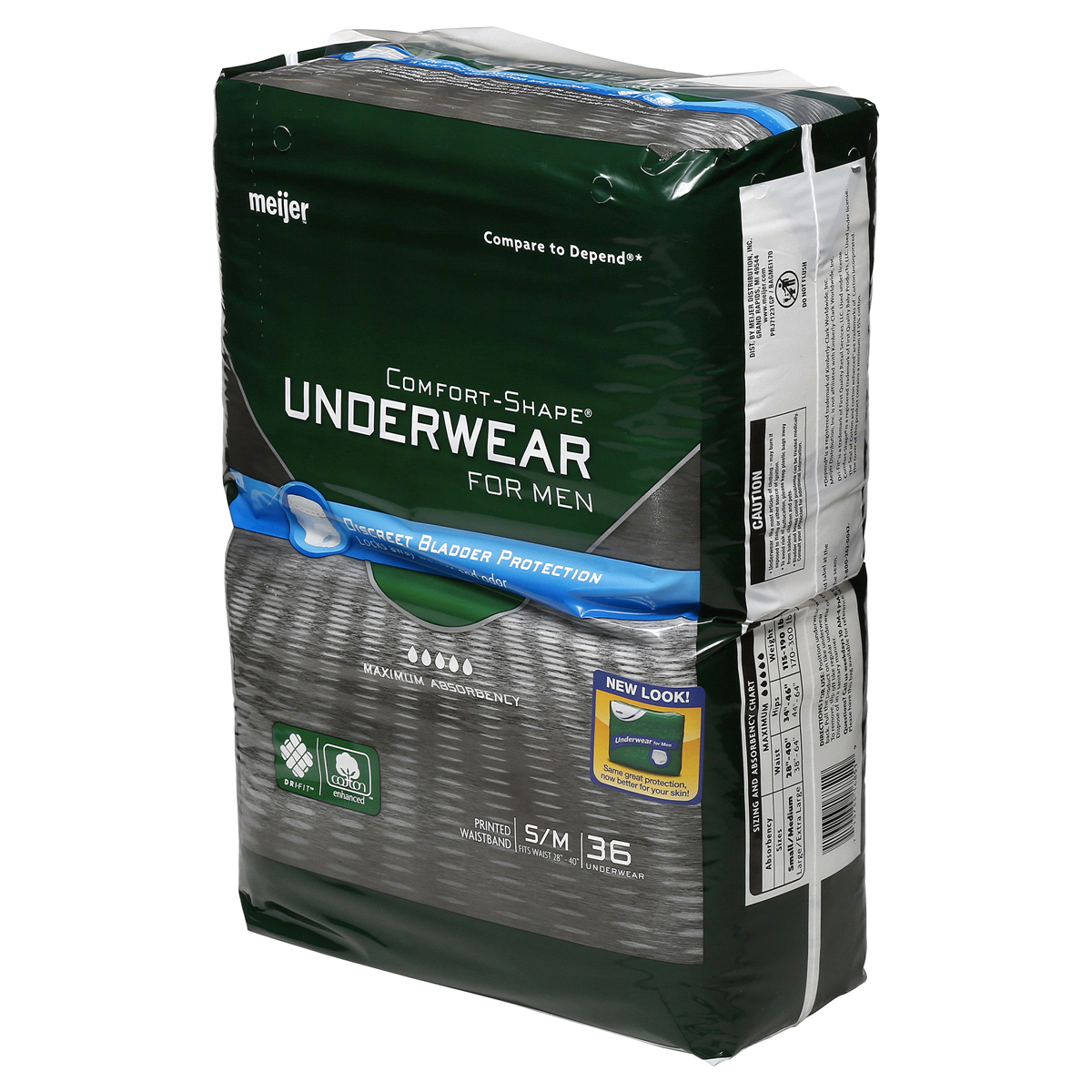 Meijer Underwear for Men, Maximum Absorbency, Small/Medium 36 ct Shipt