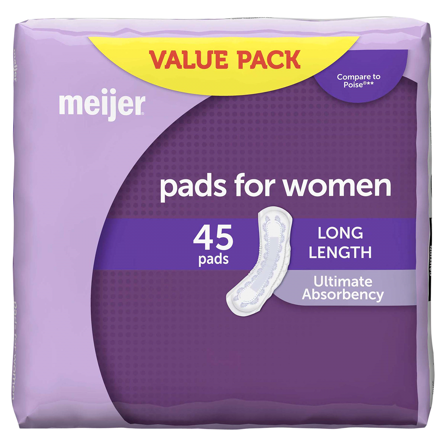 slide 1 of 4, Meijer Bladder Protection Pads, Ultimate Absorbency, Long Length, 45 ct