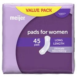 Meijer Bladder Protection Pads, Ultimate Absorbency, Long Length