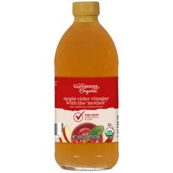 Organic Raw Unpasteurized Apple Cider Vinegar, 16 Oz