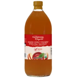 Organic Raw Unpasteurized Apple Cider Vinegar, 32 Oz