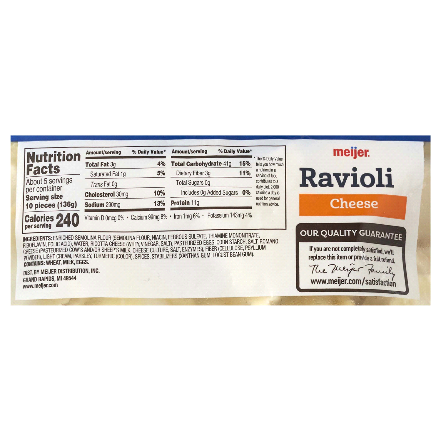 slide 3 of 5, Meijer Cheese Ravioli, 25 oz