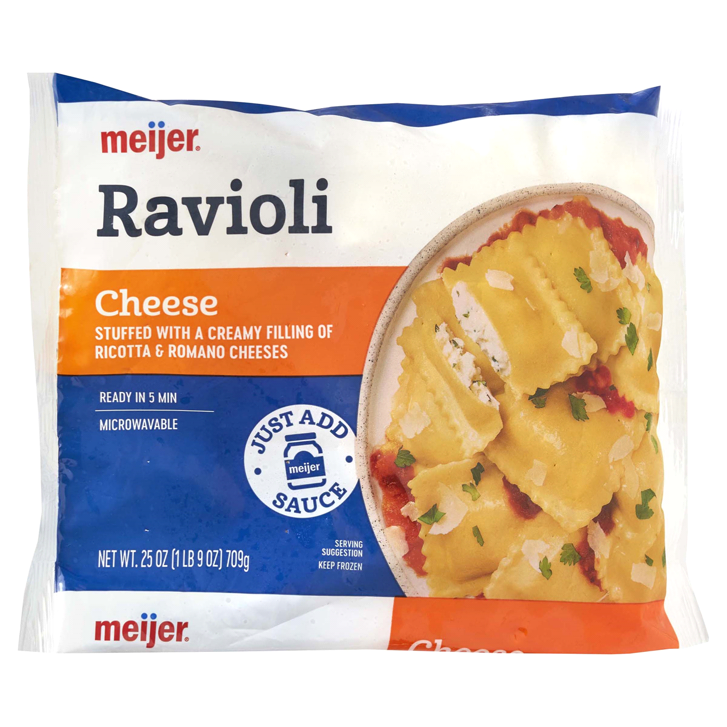 slide 4 of 5, Meijer Cheese Ravioli, 25 oz