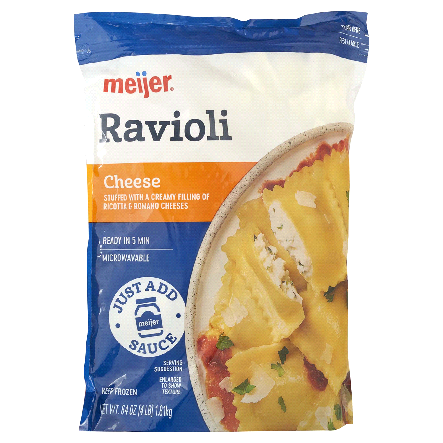 slide 4 of 5, Meijer Cheese Ravioli, 64 oz