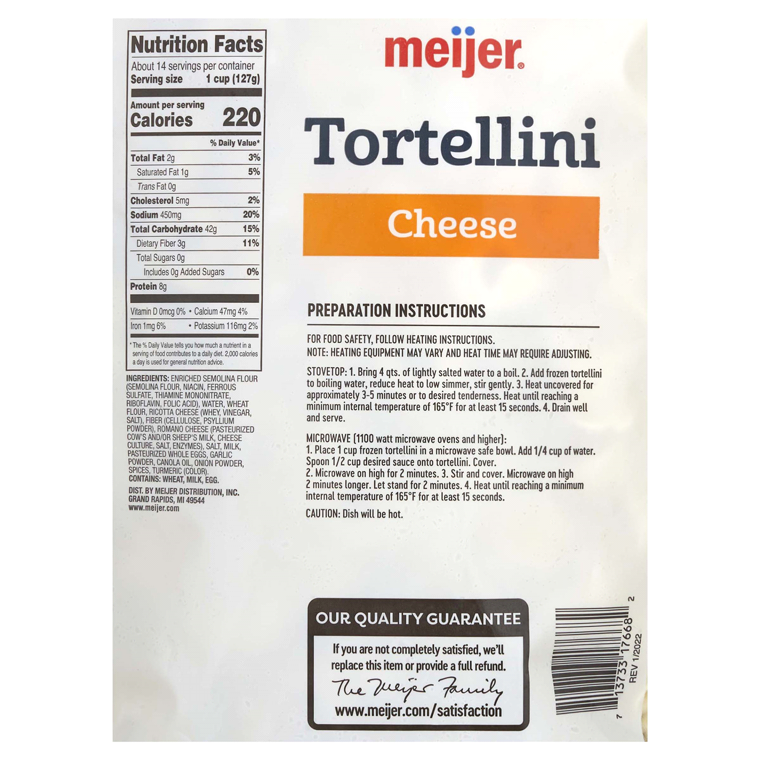 slide 3 of 5, Meijer Cheese Tortellini, 64 oz, 64 oz